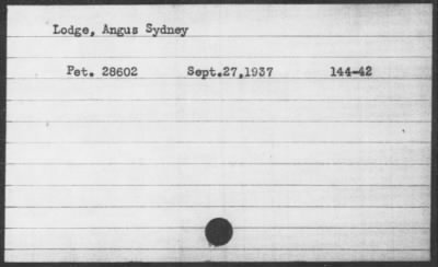 1937 > Lodge, Angus Sydney