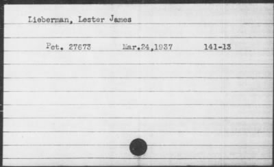 1937 > Lieberman, Lester James