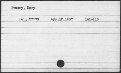 1937 > Kwasny, Mary