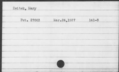 1937 > Kwitek, Mary