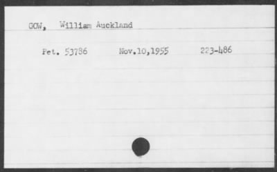 1955 > GOW, William Auckland