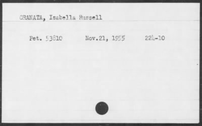 1955 > GRANATA, Isabella Russell
