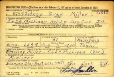 Sidney Gray > Miller, Sidney Gray (1900)