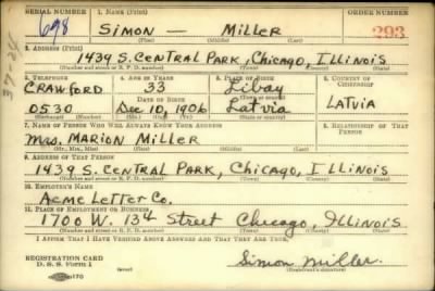 Simon > Miller, Simon (1906)