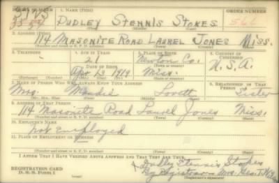 Dudley Stennis > Stokes, Dudley Stennis (1919)