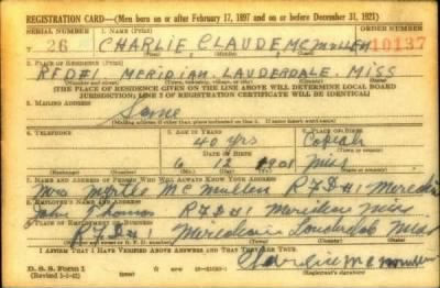 Thumbnail for Charlie Claude > McMullen, Charlie Claude (1901)