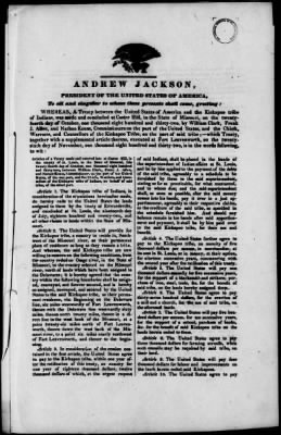 Thumbnail for Oct. 11, 1832-Dec. 17, 1834 > 174 - Kickapoo Concluded Oct. 24, 1822. Ratified Feby. 13, 1833.