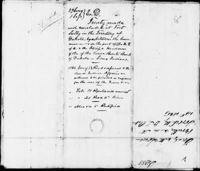 Oct. 10, 1865-Apr. 7, 1866 > 340 - Lower Brule Band of Dakota or Sioux Indians at Fort Sully in the Territory of Dakota, October 14, 1865.