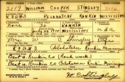 William Cooper > Stingley, William Cooper (1910)