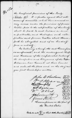 Oct. 10, 1865-Apr. 7, 1866 > 341 - Confederated Tribes of Arapaho and Cheyenne tribes of Indians at the Camp on the Little Arkansas River in the State of Kansas, October 14, 1865; and assent to amendments, November 10 and 19, 1866.