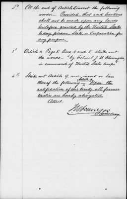 Oct. 10, 1865-Apr. 7, 1866 > 341 - Confederated Tribes of Arapaho and Cheyenne tribes of Indians at the Camp on the Little Arkansas River in the State of Kansas, October 14, 1865; and assent to amendments, November 10 and 19, 1866.