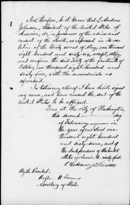 Oct. 10, 1865-Apr. 7, 1866 > 341 - Confederated Tribes of Arapaho and Cheyenne tribes of Indians at the Camp on the Little Arkansas River in the State of Kansas, October 14, 1865; and assent to amendments, November 10 and 19, 1866.