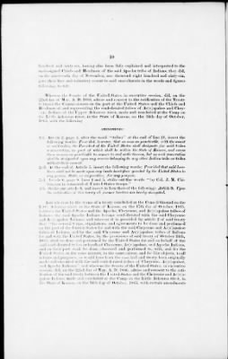 Oct. 10, 1865-Apr. 7, 1866 > 341 - Confederated Tribes of Arapaho and Cheyenne tribes of Indians at the Camp on the Little Arkansas River in the State of Kansas, October 14, 1865; and assent to amendments, November 10 and 19, 1866.