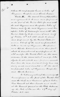 Oct. 10, 1865-Apr. 7, 1866 > 342 - Apache, Cheyenne and Arapaho Tribes of Indians at the Council Ground on the Little Arkansas River in the State of Kansas, October 17, 1865.