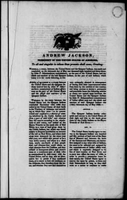 Thumbnail for Oct. 11, 1832-Dec. 17, 1834 > 185 - Seminole Concluded March 28th 1833. Ratified Apri 18th 1834.