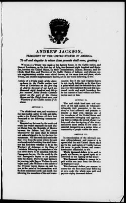 Thumbnail for July 1, 1835-Nov. 23, 1837 > 197 - Caddo at the Agency House in the Caddo Nation and State of Louisiana, and supplementary articles, July 1, 1835.