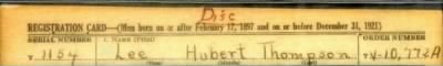 Thumbnail for Lee Hubert > Thompson, Lee Hubert (1921)