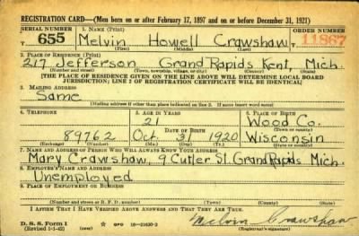 Thumbnail for Melvin Howell > Crawshaw, Melvin Howell (1920)