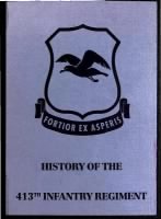 Unit History - 413th Infantry Regiment record example