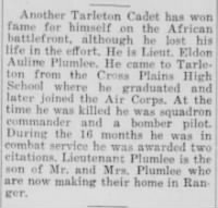Plumlee, Eldon Auline_Stephenville Empire Tribune_Fri_11 June 1943_Pg 11.JPG