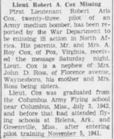 Cox, Robert A_The News Leader_Staunton, VA_Fri_05 March 1943_Pg 2.JPG