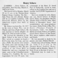 Thumbnail for Schave, Henry Lloyd_Daily Citizen_Beaver Dam, WISC_Fri_22 March 1996_Pg 2.JPG