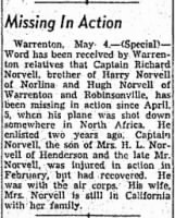 Norvell, Richard T_Durham Morning Herald_NC_Wed_05 May 1943_Pg 3.JPG