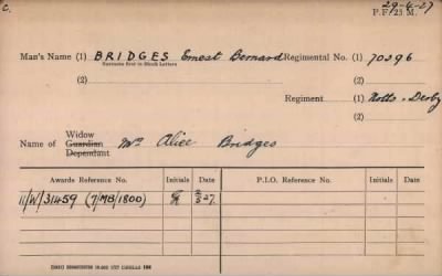 Thumbnail for 028/0111/BRI-BRI, Bridgehouse A-Briggs BC > Bridges, Ernest Bernard (70396)