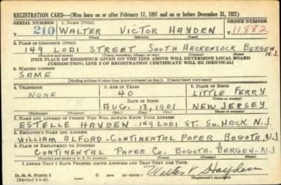 Thumbnail for Walter Victor > Hayden, Walter Victor (1901)