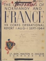 Unit History - US, XX Corps, 1944 record example