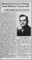 Mark's Obituary  Portage Daily Register (Portage, Wisconsin) 21 Feb 1944, Mon Page 1.jpg