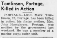 Mark's death notice The Capital Times (Madison, Wisconsin) 28 Dec 1943, Tue Page 8.jpg