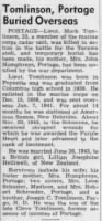 Mark's burial announcement Wisconsin State Journal (Madison, Wisconsin) 2 Jan 1944, Sun Page 24.jpg