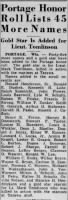 Mark's Gold Star announcement Portage Daily Register (Portage, Wisconsin) 7 Mar 1944, Mon Page 7.jpg