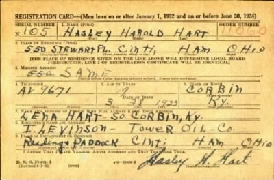 Hasley Harold > Hart, Hasley Harold (1923)