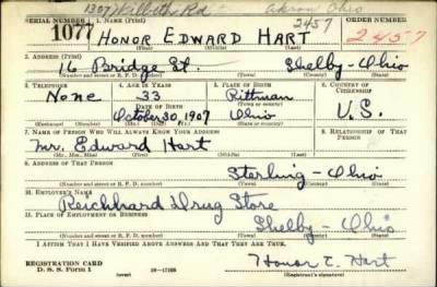 Honor Edward > Hart, Honor Edward (1907)