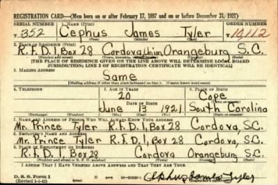 Thumbnail for Cephus James > Tyler, Cephus James (1921)