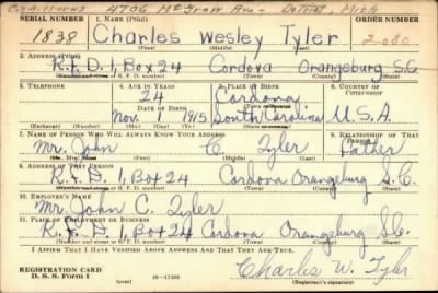 Thumbnail for Charles Wesley > Tyler, Charles Wesley (1915)