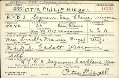 Thumbnail for Otis Philip > Biegel, Otis Philip (1914)