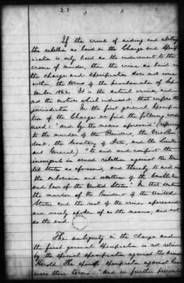 Thumbnail for Proceedings of the Court-Martial Jun 12-16, 19, and 21-29, 1865 AND Defenses of Samuel Arnold, Edward Spangler, Lewis Payne, and Michael O'Laughlin AND Address of David E. Herold