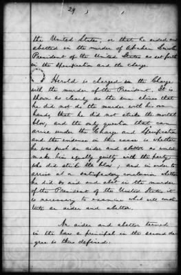 Thumbnail for Proceedings of the Court-Martial Jun 12-16, 19, and 21-29, 1865 AND Defenses of Samuel Arnold, Edward Spangler, Lewis Payne, and Michael O'Laughlin AND Address of David E. Herold