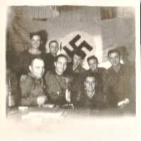 Thumbnail for Bavaria, May 1945 - ft-Pops Hansen, Fiochio, Sgt Glass & Junmersen. back-Sgt Hardman, Manley Johnson,  Ray Dudones, Ball.1_InPixio.jpg