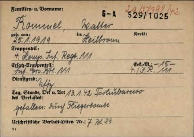 Thumbnail for Walter > Rommel, Walter (G-A 529/1025)