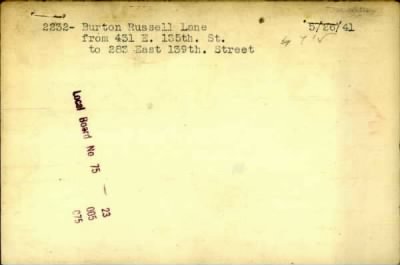 Thumbnail for Burton Russell > Lane, Burton Russell (1906)