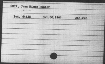 Thumbnail for 1964 > MUIR, Jean Nimmo Hunter