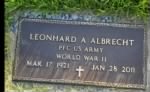 Leonhard A. Albrecht gravestone.JPG