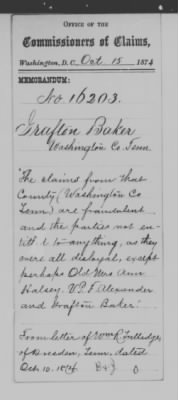 Thumbnail for Washington > Gratton Baker (16203)