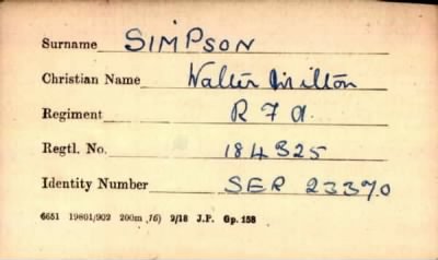 Thumbnail for 210/0771/SIM-SIN > Simpson, Walter Milton (184325)