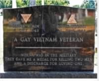 Inscription A gay Vietnam Veteran. When I was in the military they gave me a medal for killing two men and a discharge for loving one..JPG