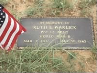 Ruth E. Warlick grave marker.jpg